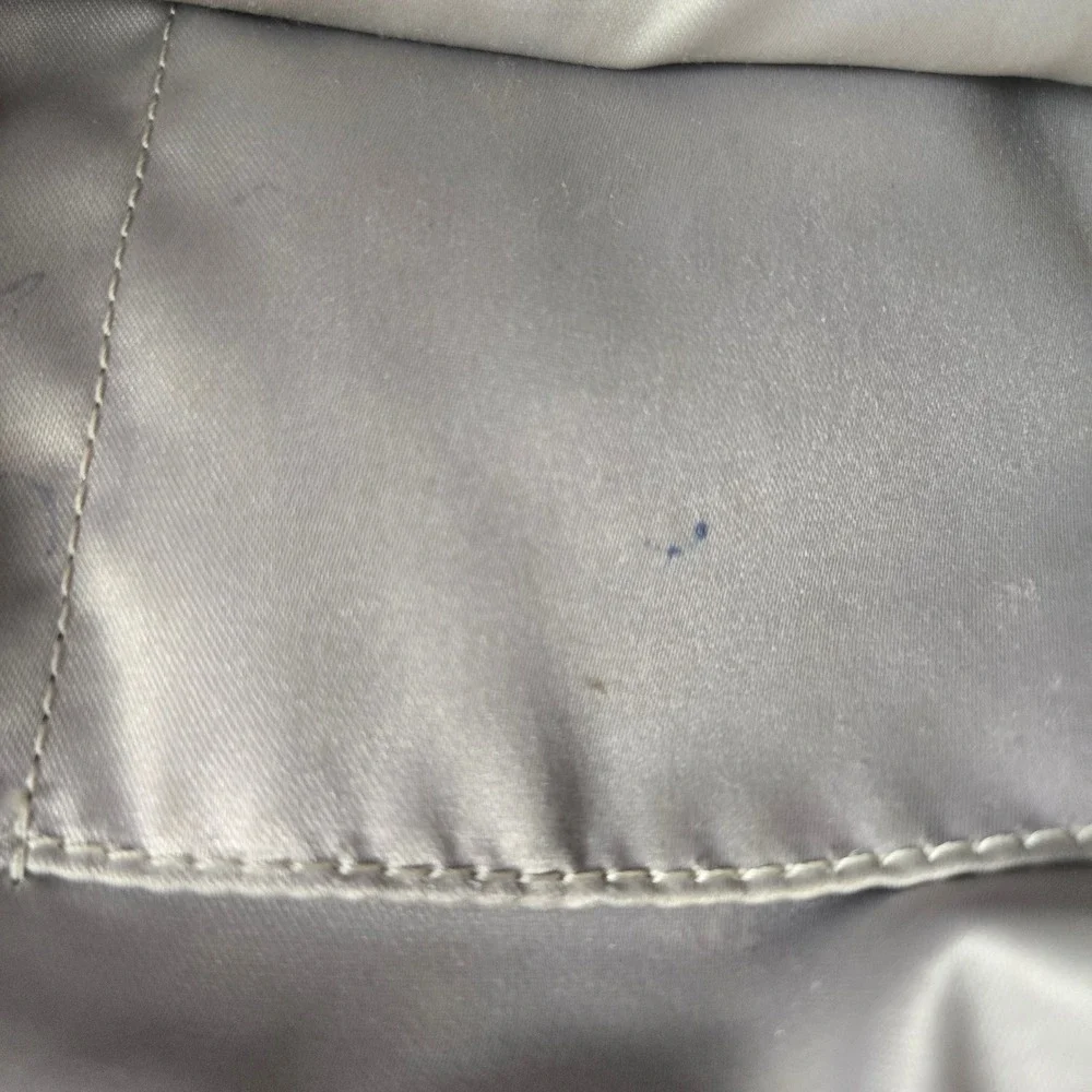Coach Park Metro Tote Women Large Pewter Metallic Leather Purse - Picture 9 of 12